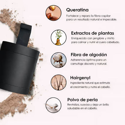 Sereno Volumen™ — Cubre canas, rellena raíces y añade volumen en 10 segundos